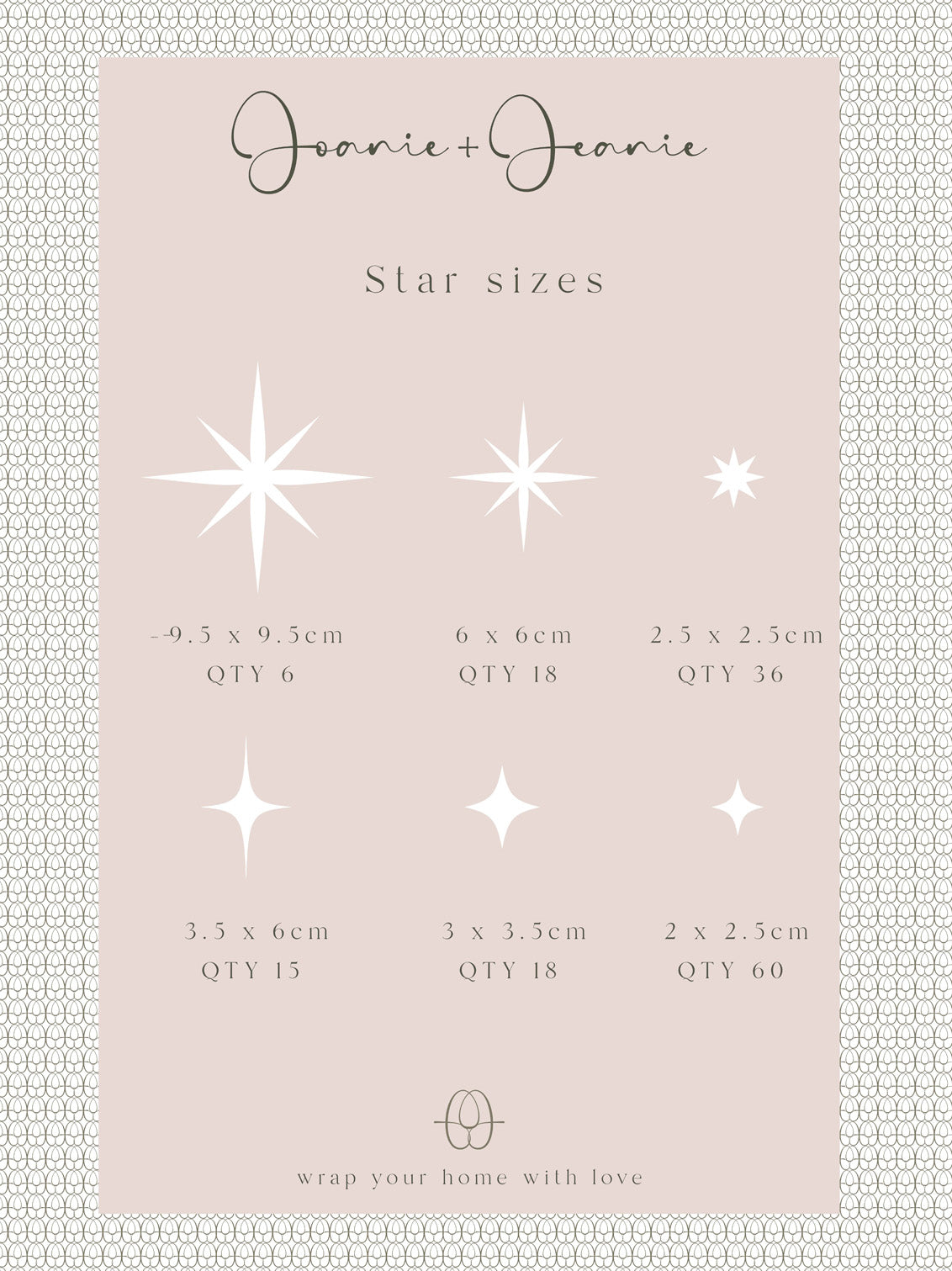 Joanie & Jeanie - Twinkly Stars Wall Sticker