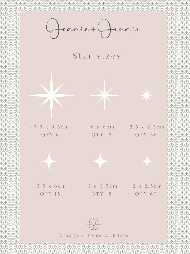 Joanie & Jeanie - Twinkly Stars Wall Sticker