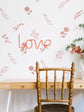 Joanie & Jeanie - Whispering Bloom Botanical Wall Sticker in Dusky Pink