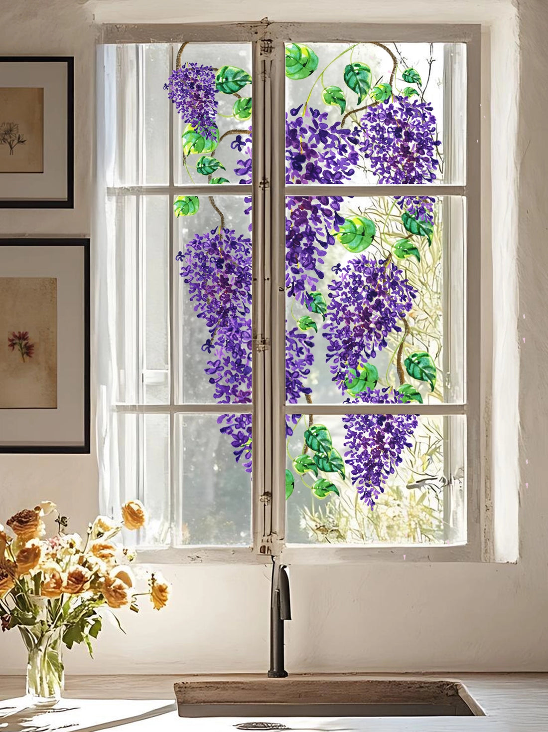 Joanie &amp; Jeanie - Wisteria Window Sticker Decals