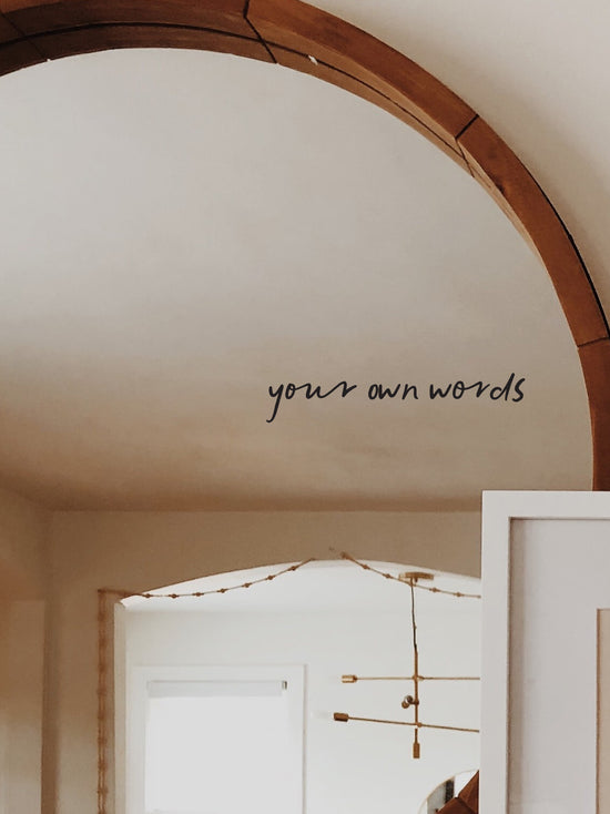 Joanie & Jeanie - Your Own Words Personalised Mirror Sticker