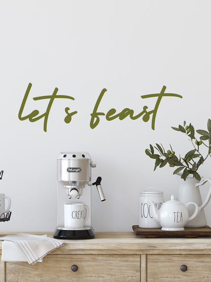 Lets_Feast_Wall_Sticker in Khaki