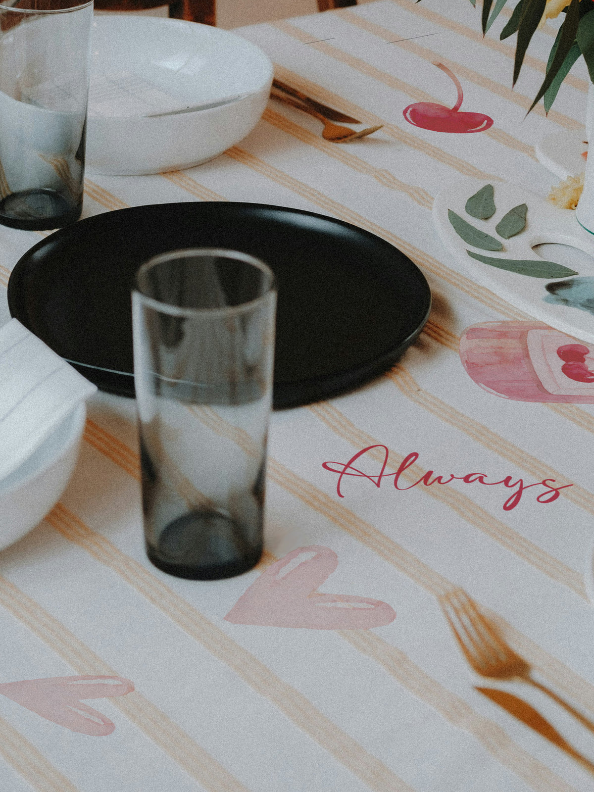 Ma Cherie Tablecloth Stickers Temporary