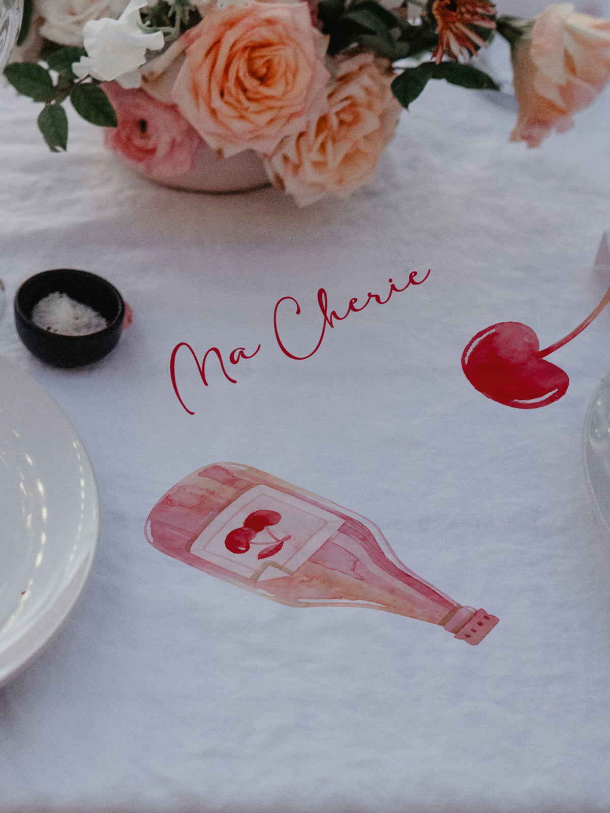 Ma Cherie Tablecloth Stickers Temporary