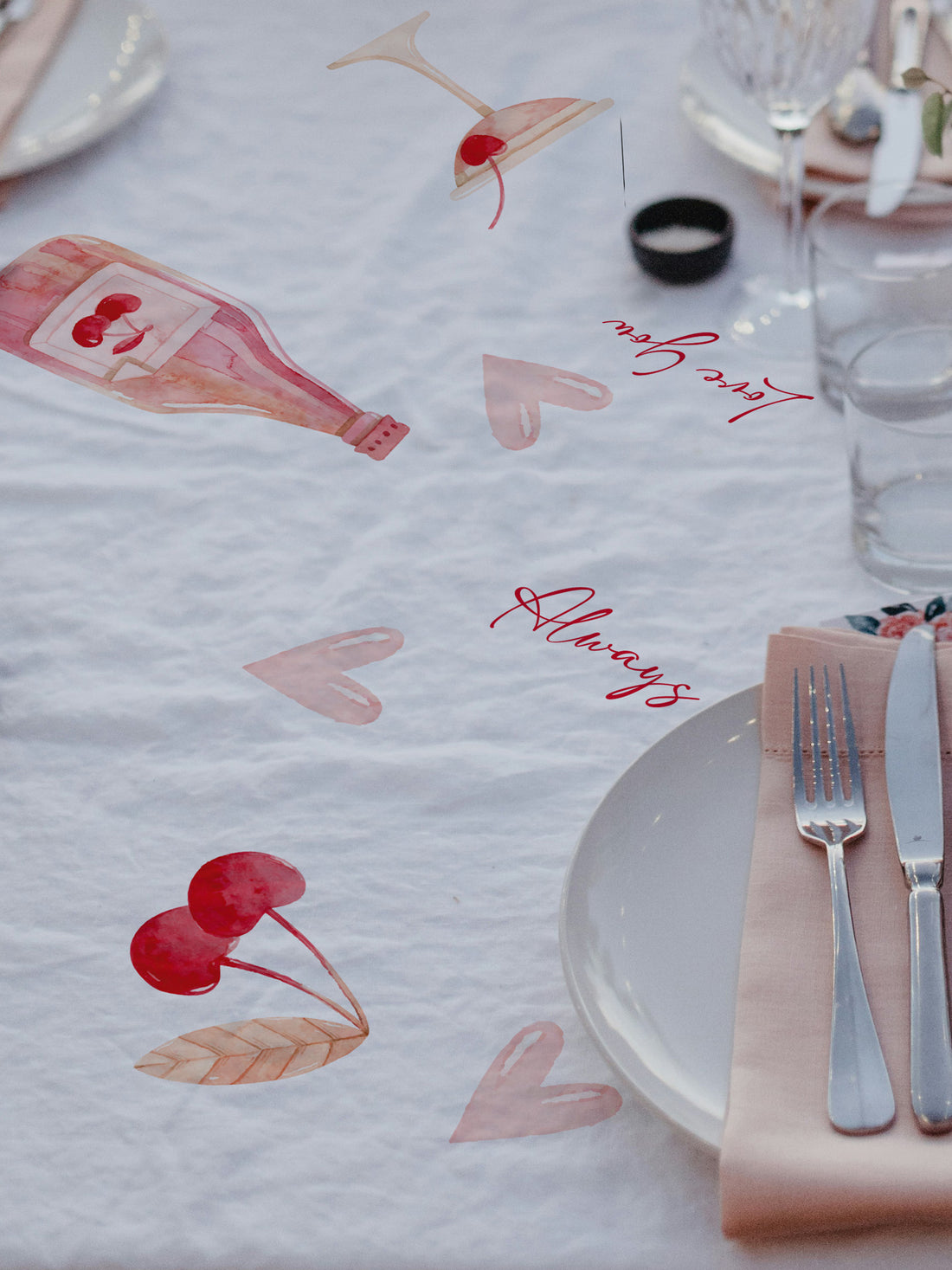 Ma Cherie Tablecloth Stickers Permanent