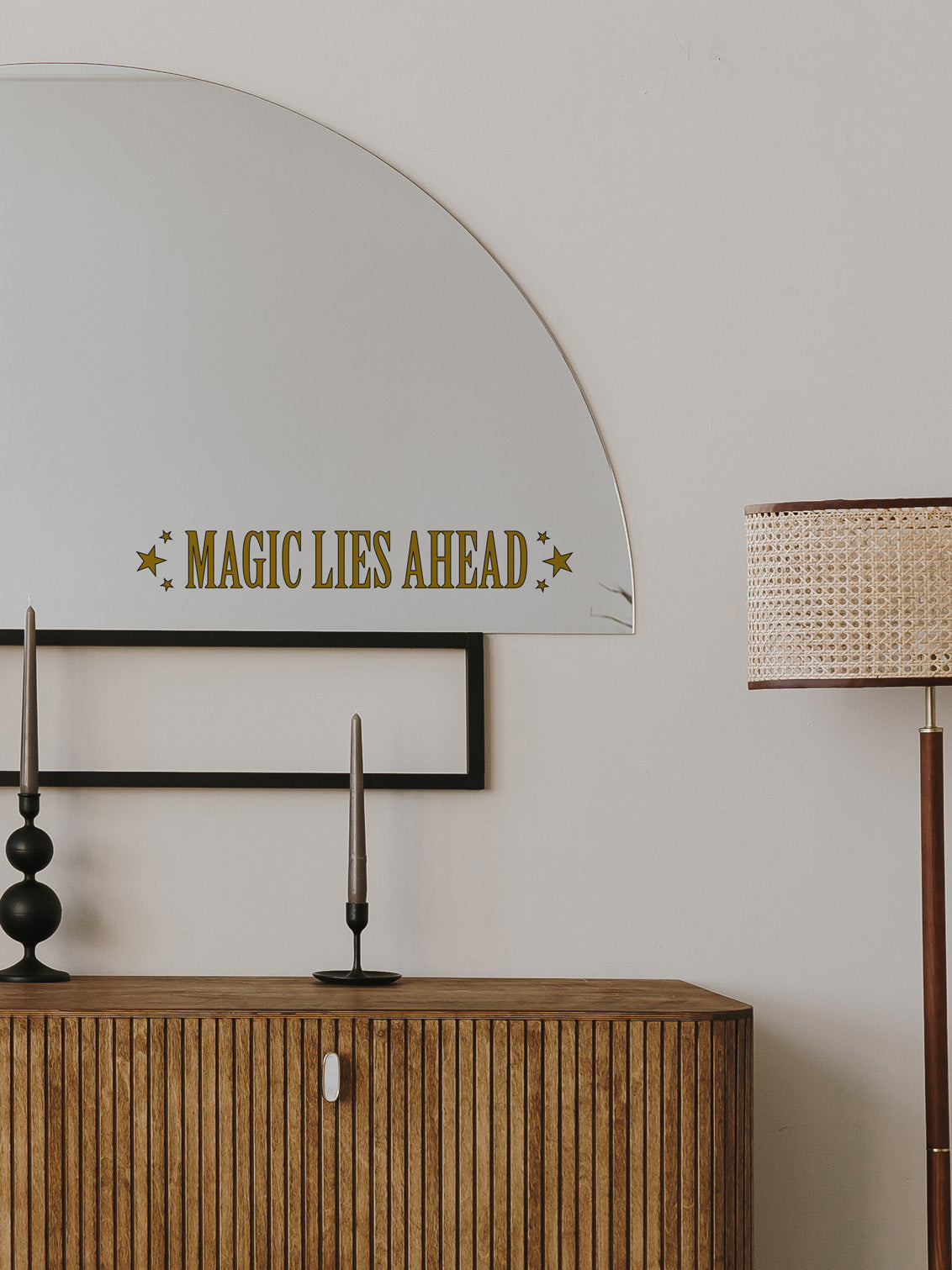Decorative wall mirror with &