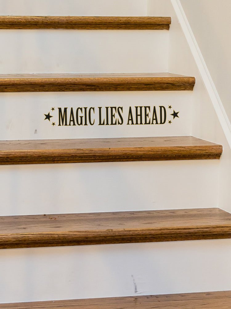Wooden staircase with &