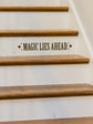 Wooden staircase with &
