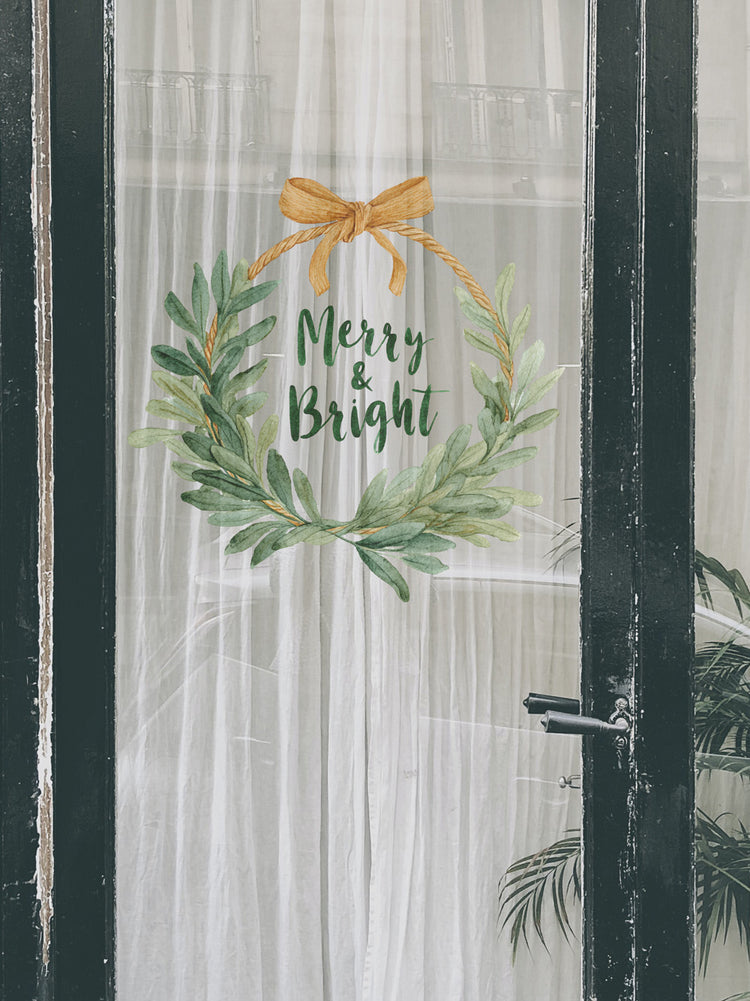 Merry and Bright Window Cling