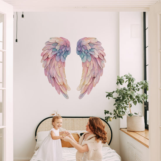 Multicoloured-Angel-Wings-Wall-Sticker
