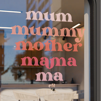 “Mum, Mummy, Mother, Mama, Ma” Mother&