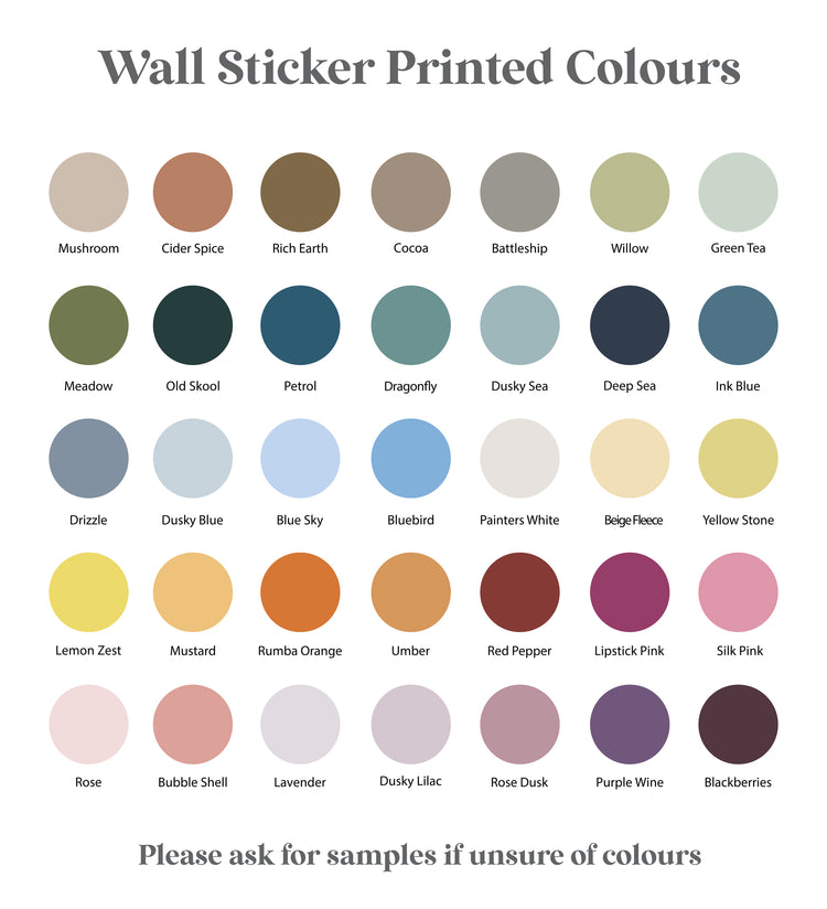 A color chart titled &