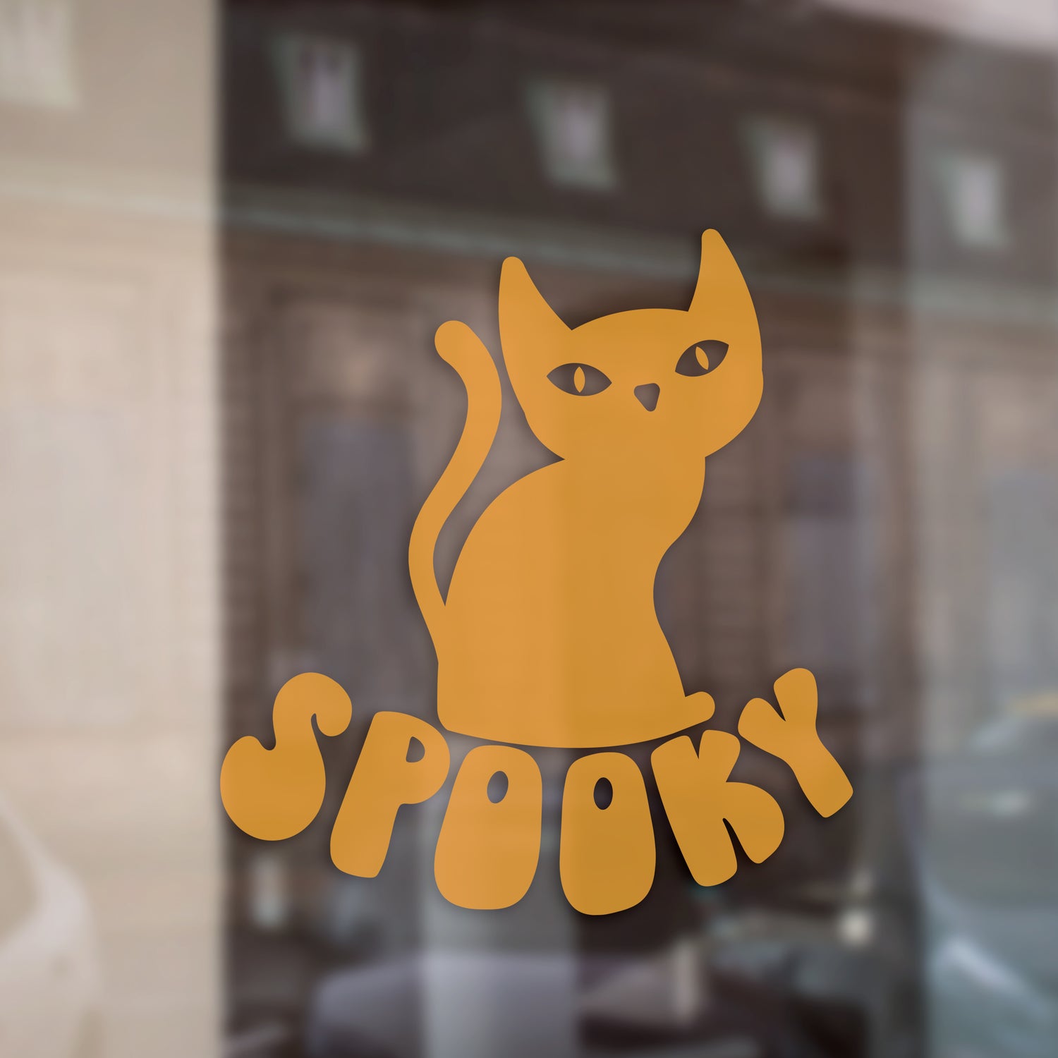 Orange-Spooky-cat-retail-window-sticker