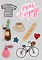 Paris Luggage Sticker Set