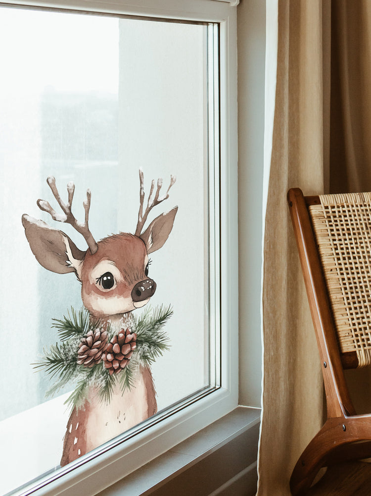 Peeping Deer Window Cling