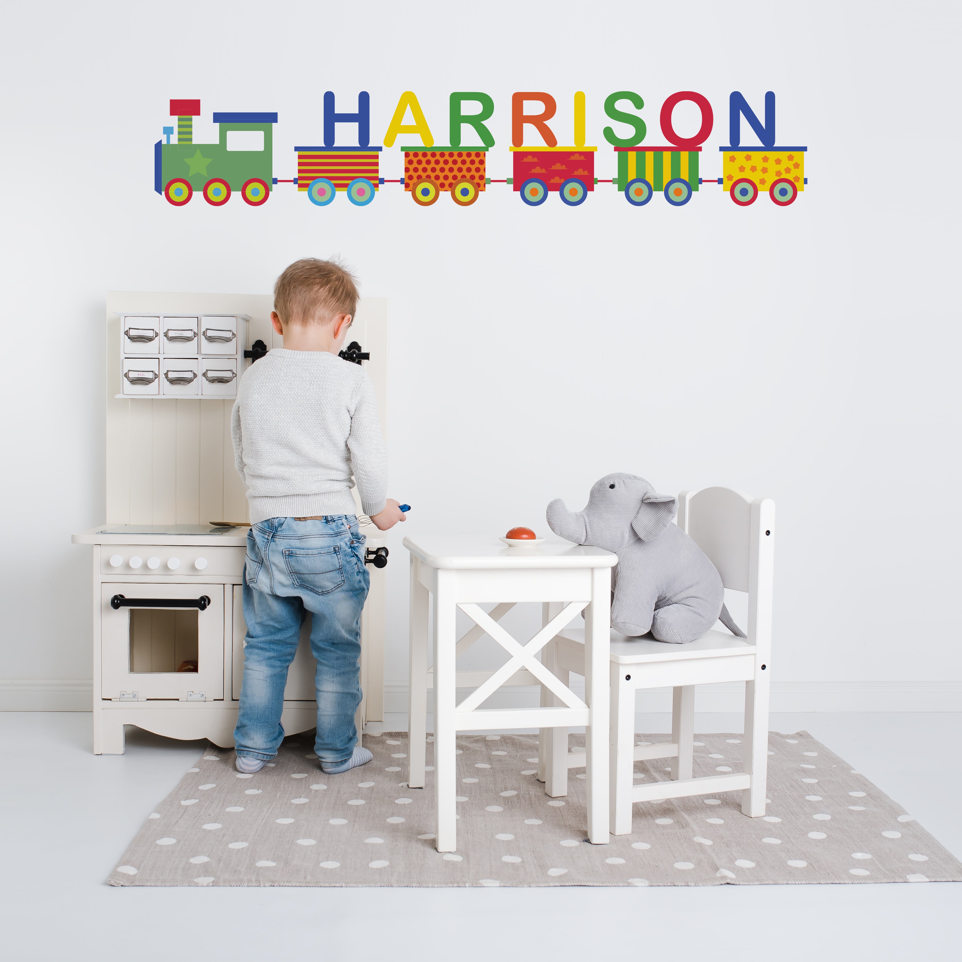 Personalised Toy Train Wall Sticker – Nutmeg Studio
