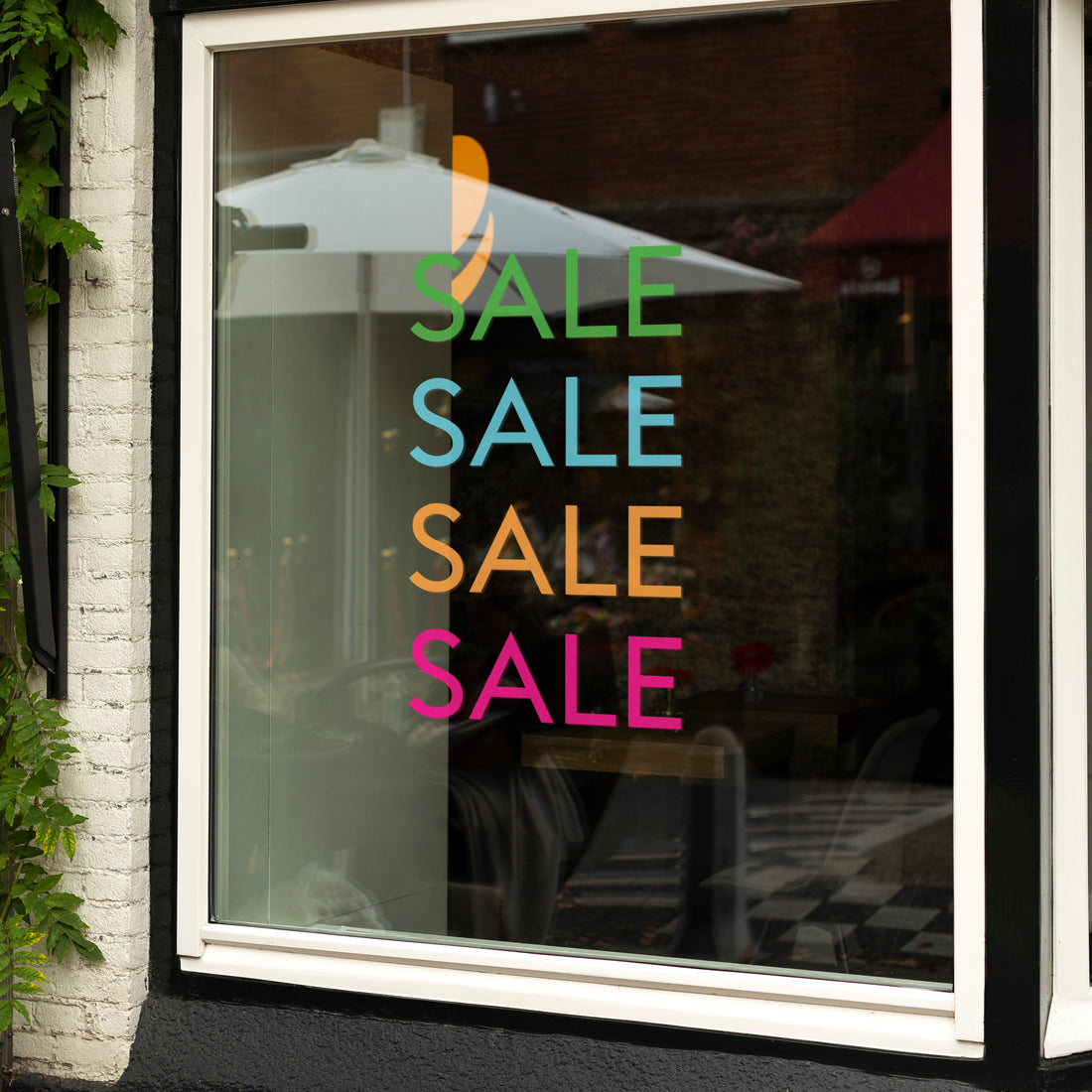 Set of 4 Sale Retail Vinyl Window Graphics