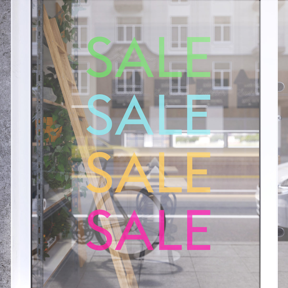Set of 4 Sale Retail Vinyl Window Graphics