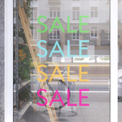 Set of 4 Sale Retail Vinyl Window Graphics