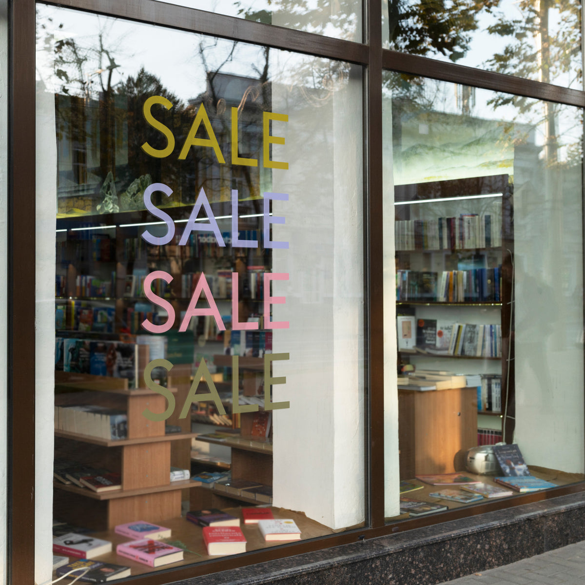 Set of 4 Sale Retail Vinyl Window Graphics