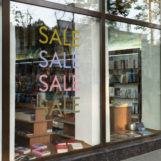 Set of 4 Sale Retail Vinyl Window Graphics