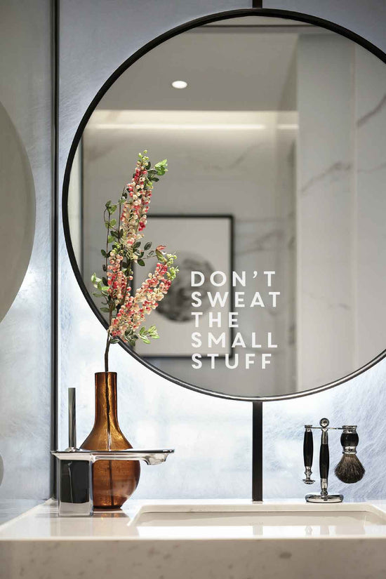 Joanie & Jeanie - “Don’t Sweat the Small Stuff” Mirror Sticker Decal
