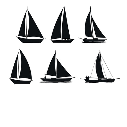 Sailing Boat Wall Sticker Sample