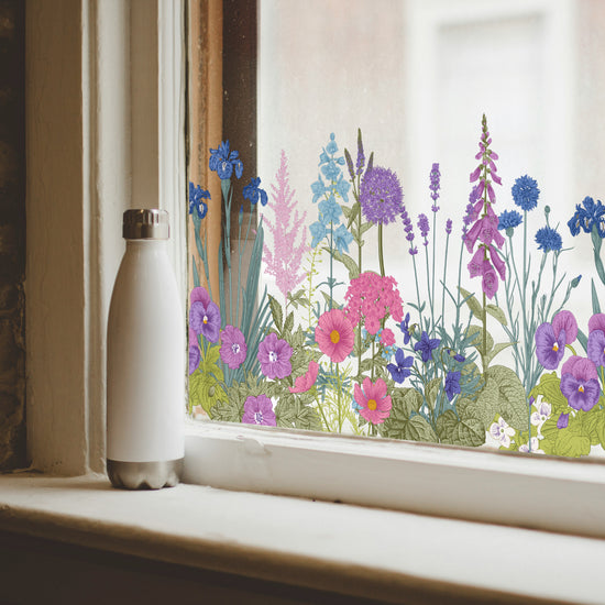 Secret Garden Window Flowers Vinyl