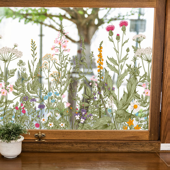 Small Wild Window Flowers Vinyl