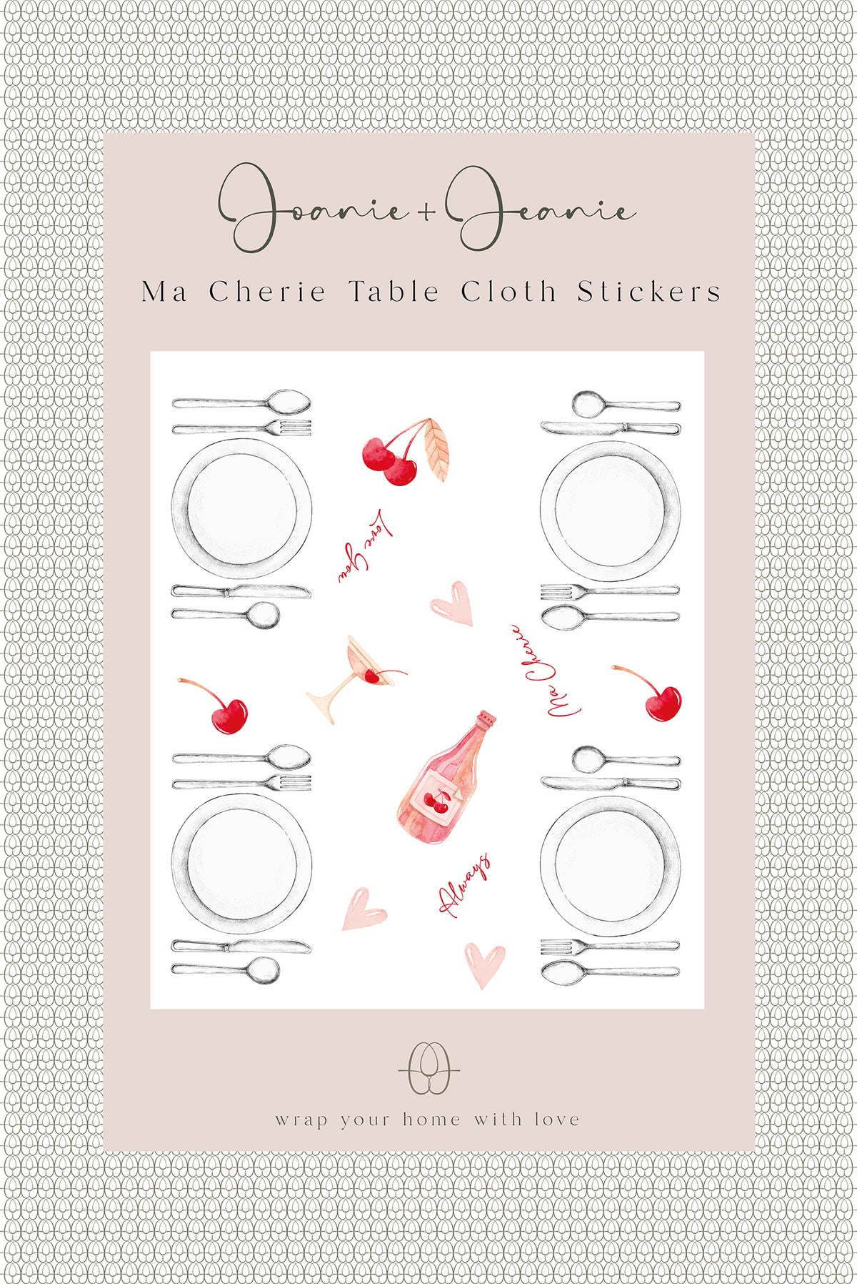 Ma Cherie Tablecloth Stickers Temporary