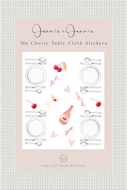 Ma Cherie Tablecloth Stickers Temporary