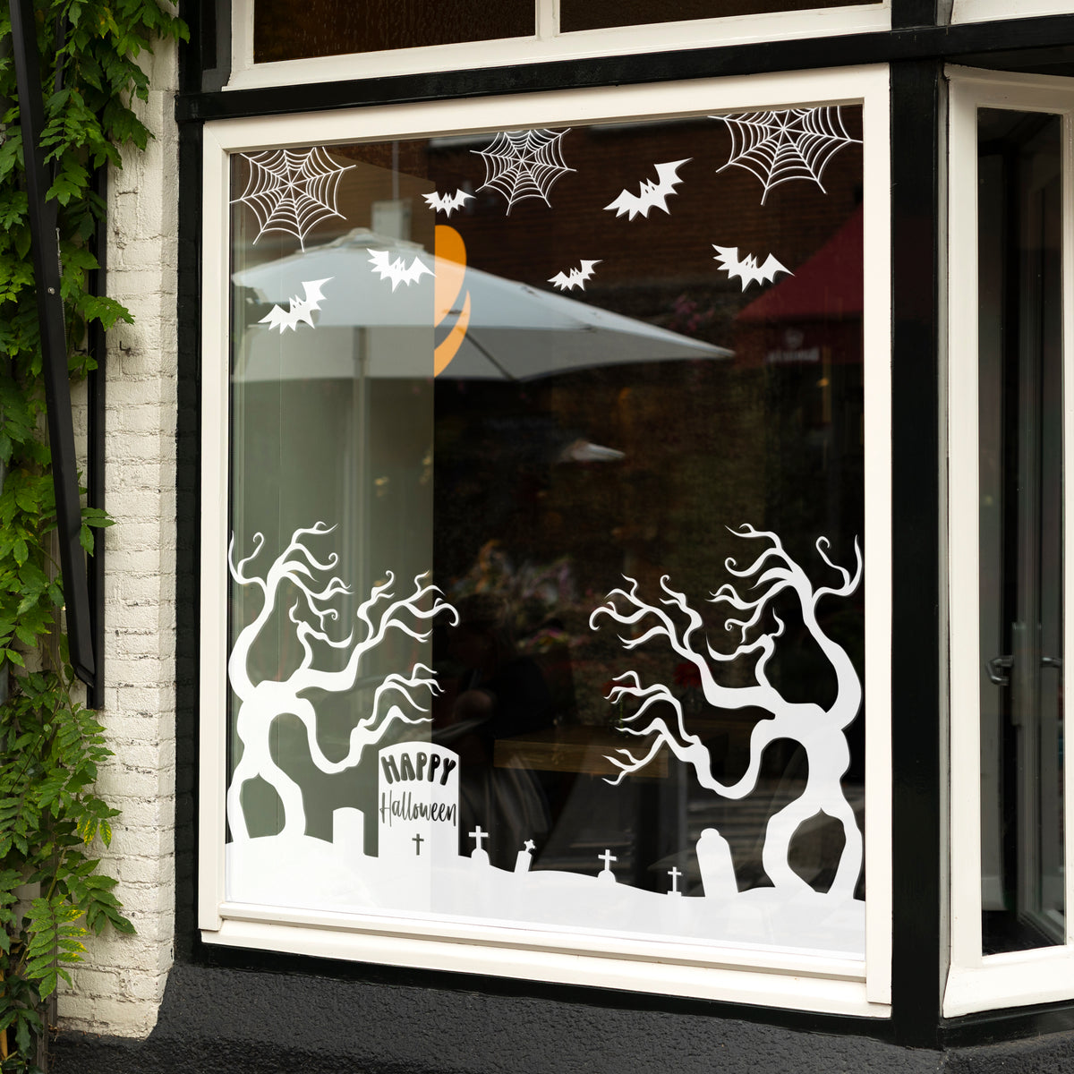 White Happy-Halloween-Night-Window-Sticker