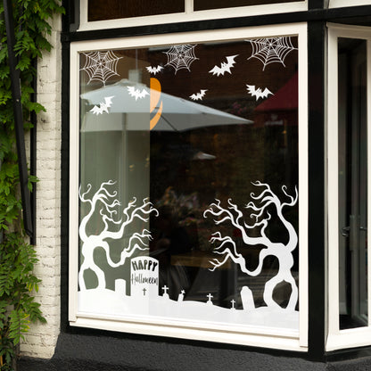 White Happy-Halloween-Night-Window-Sticker