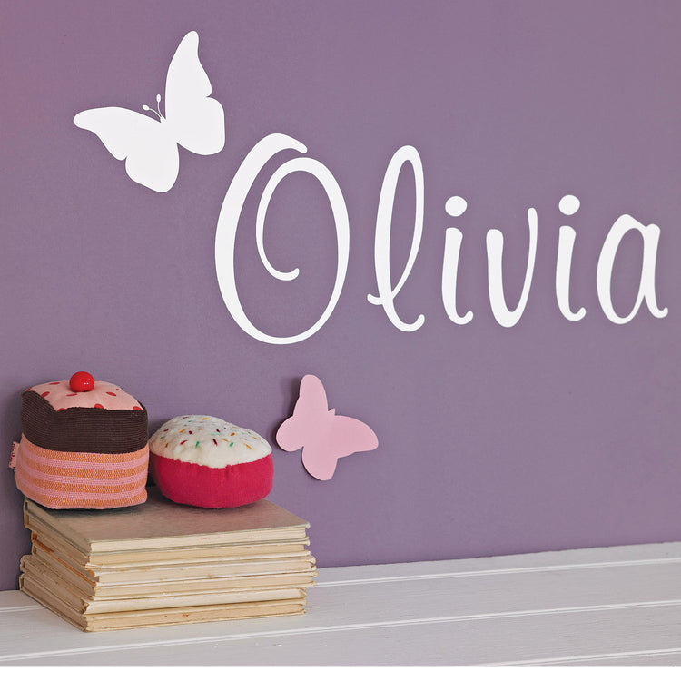 white-personalised-butterfly-purple-wall