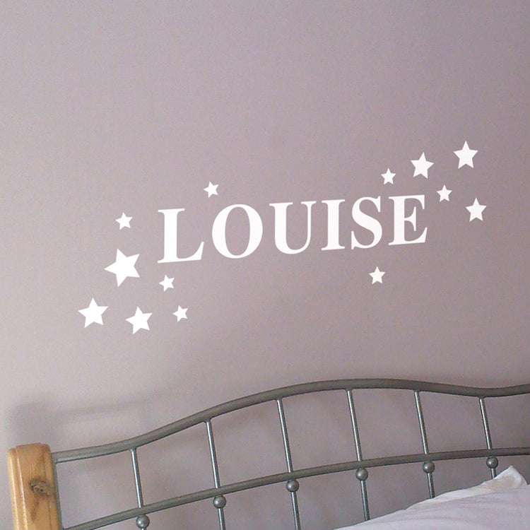 White-persoanlised-star-wall-sticker