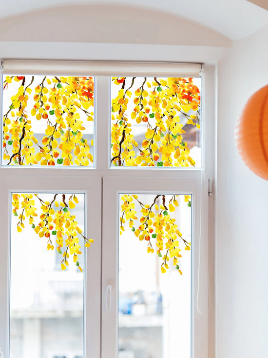 Joanie & Jeanie - Yellow Blossom Window and Wall Sticker Decals
