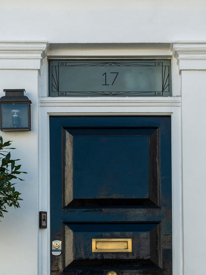 Art Deco Door Number Sticker Decal