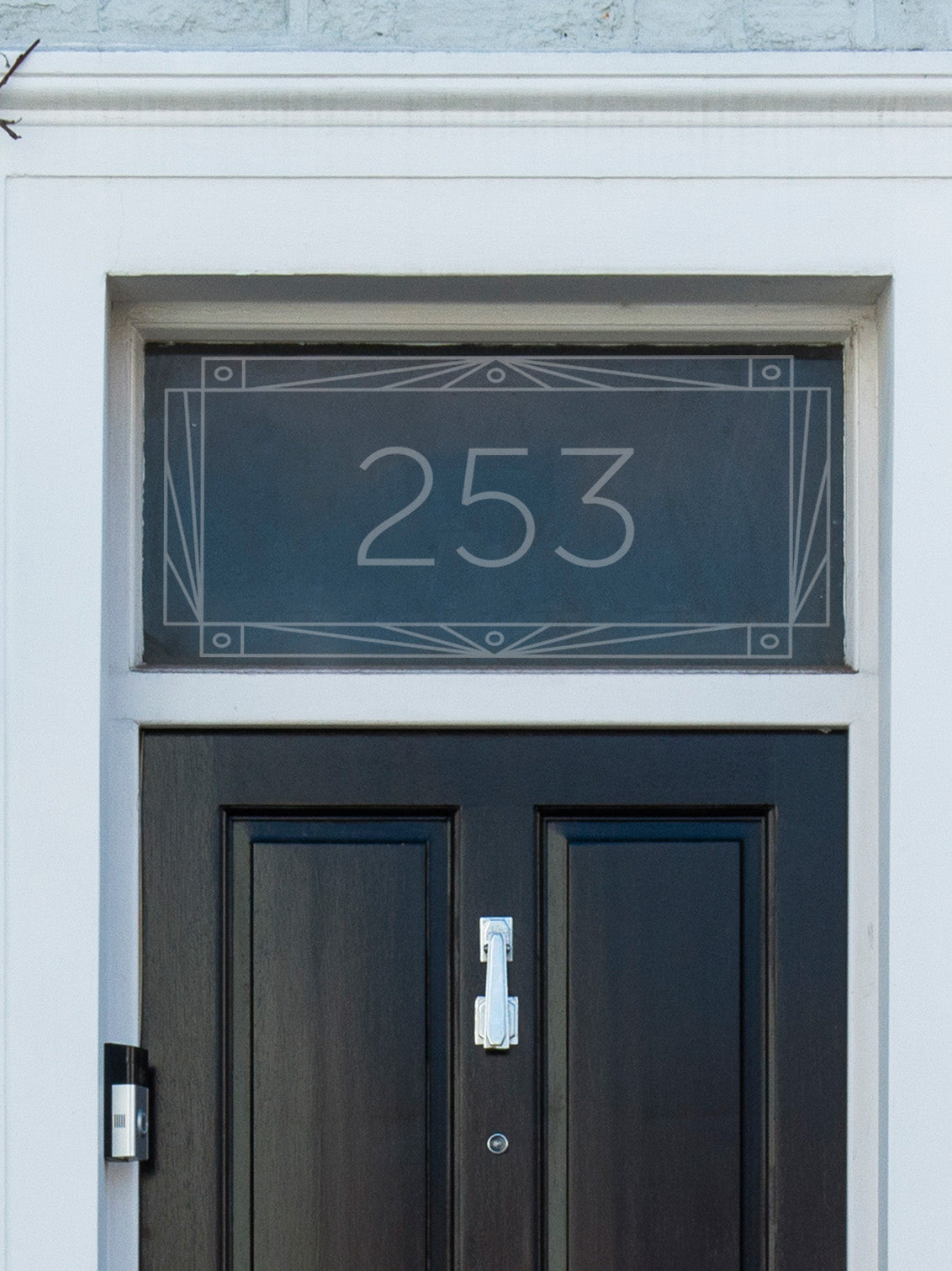 Art Deco Door Number Sticker Decal
