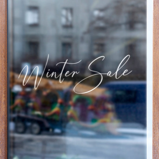 Calligraphy Winter Sale Retail Graphic One Line