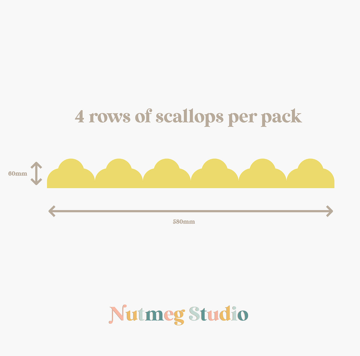 Temple Scallop Border Wall Stickers
