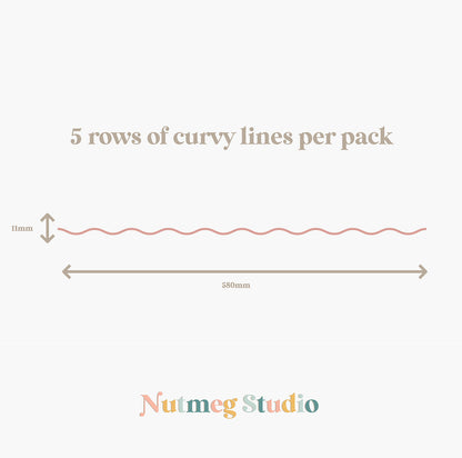 Curvy Line Border Wall Sticker