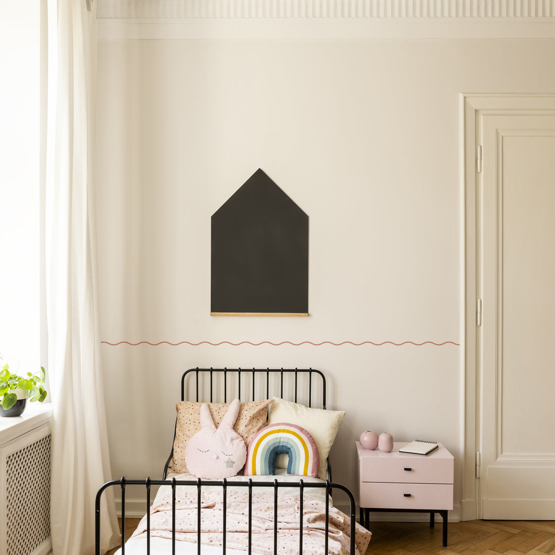 Curvy Line Border Wall Sticker