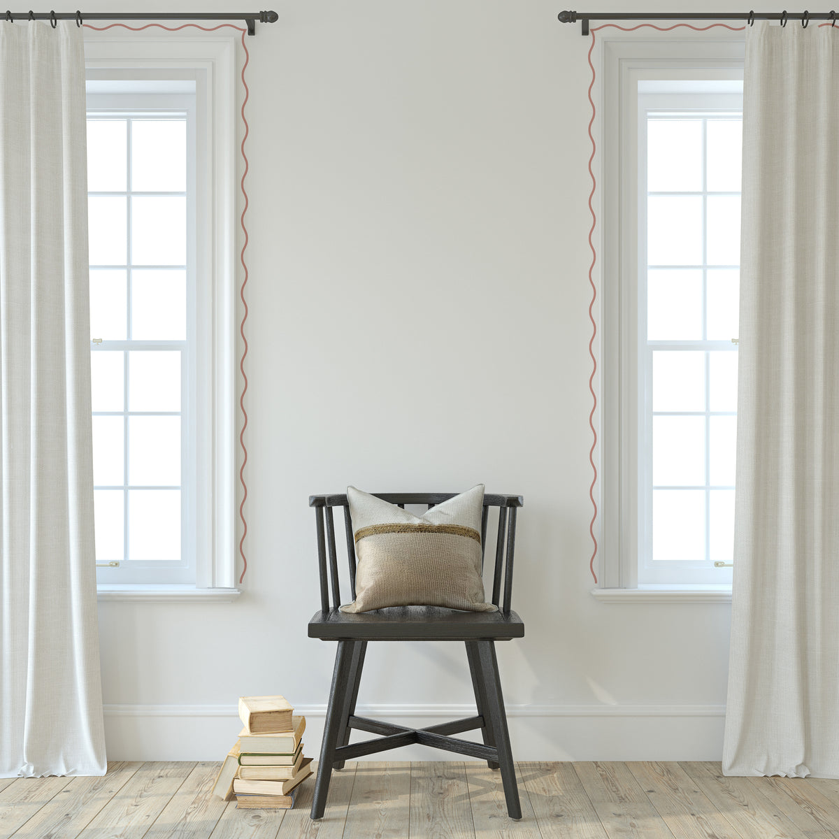 Curvy Line Border Wall Sticker