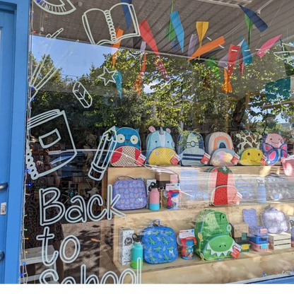 Back To School Illustrated Retail Window Vinyl