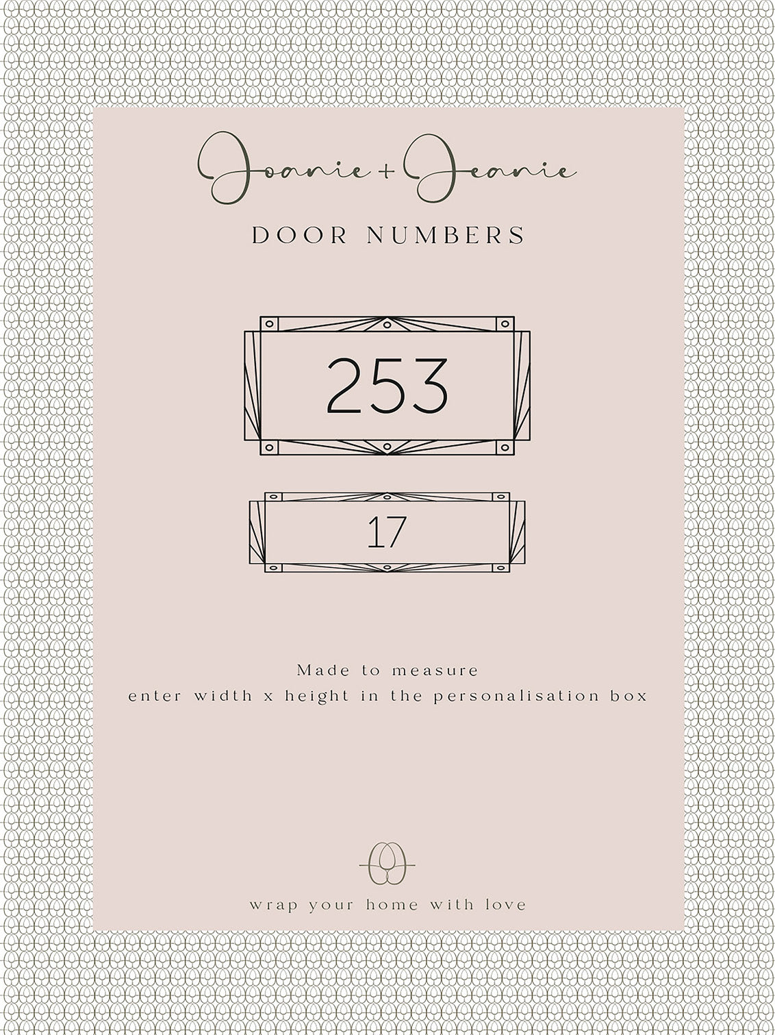 Art Deco Door Number Sticker Decal