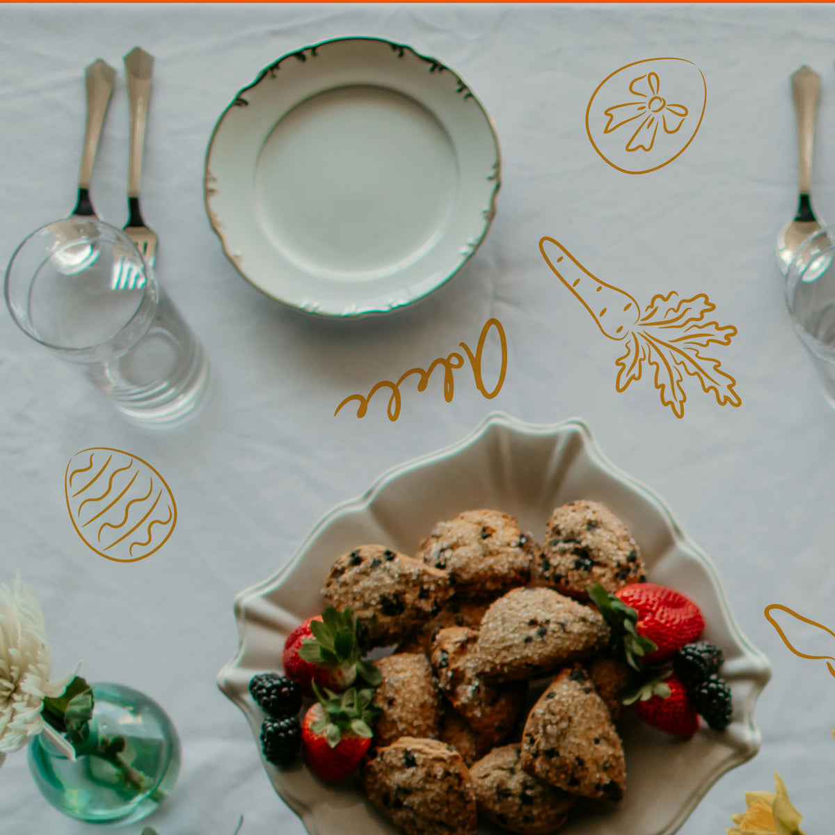 Easter Tablecloth Permanent Stickers