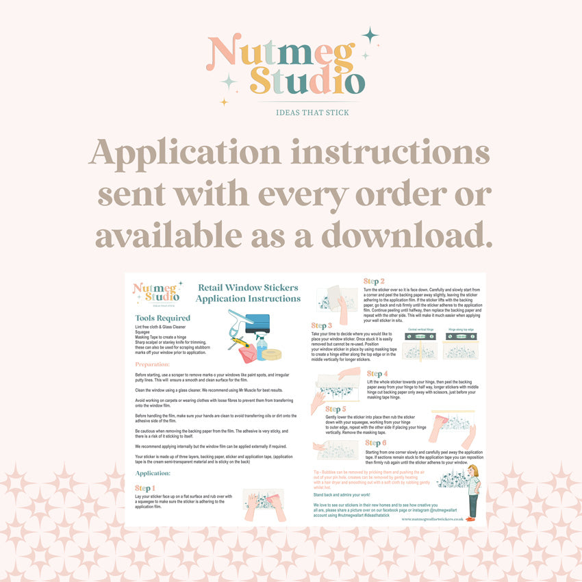 wall sticker application instruction