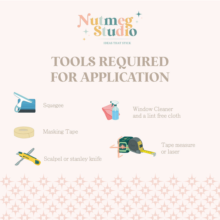 tools required to apply wall stickers