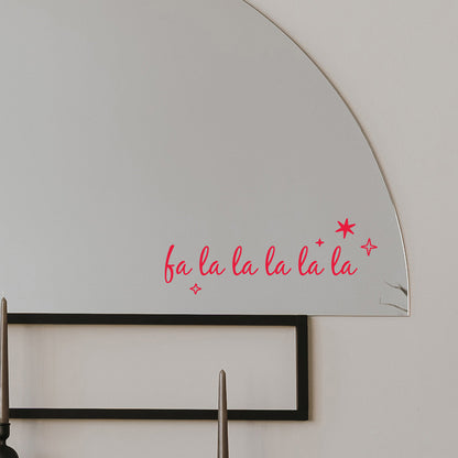 A pink vinyl wall decal spelling &