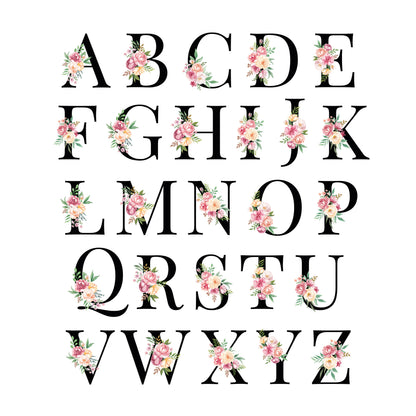Personalised Floral Initial Mugs